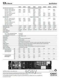 Amplificateur D'alimentation Audio De Sortie Directe 2-ch Cx302v Qsc 300w 70v Amp #1747