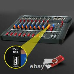 Amplificateur De Mélangeur Audio 8 Canaux Pro Bluetooth Live Studio USA
