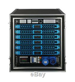 Amplificateur De Puissance Professionnel Série Cvr D-1004 1 Espace 1000 Watts X4 À 8 Bleu