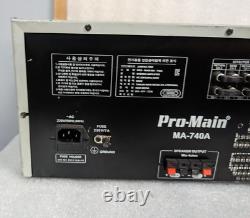 Amplificateur Pro Main MA-740A avec écho numérique, mixage stéréo et amplificateur de puissance 4 canaux