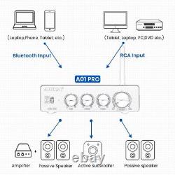 Amplificateur de puissance A01 Pro 100w X 2 Bluetooth 5.1 Amplificateur de classe D Tpa3116 2.0/2.1 canaux