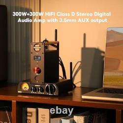 Amplificateur de puissance A08 PRO TPA3255 Bluetooth 5.1 avec VU Mètre 300W+300W HiFi