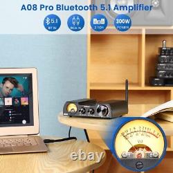 Amplificateur de puissance A08 Pro Tpa3255 Bluetooth 5.1 avec Vu-mètre 300w+300w Hifi Classe