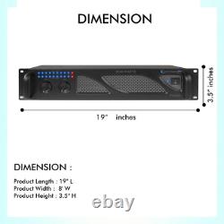 Amplificateur de puissance DJ professionnel 3000 Watts 2U 2 canaux avec double vitesse de refroidissement