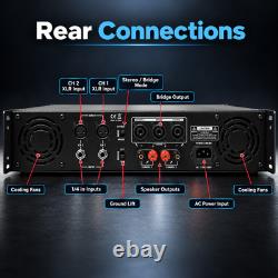 Amplificateur de puissance DJ professionnel GPA-6000, 5000 W en crête, 2 canaux, montage en rack 2U, stéréo/ponté