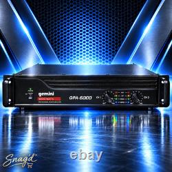 Amplificateur de puissance DJ professionnel GPA-6000, 5000 W en crête, 2 canaux, montage en rack 2U, stéréo/ponté
