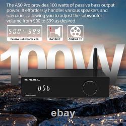 Amplificateur de puissance HiFi A50 PRO, filtre passe-haut/passe-bas 2.1 canaux, MA d'Infineon