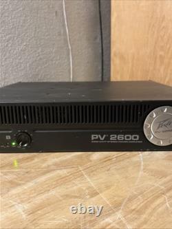 Amplificateur de puissance Peavey PV 2600 à 2 canaux professionnel vintage en état de fonctionnement