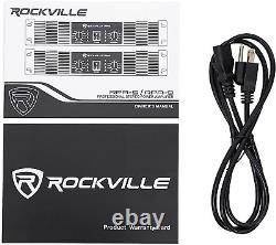 Amplificateur de puissance Pro/DJ Rockville 3000 Watts crête / 800 Watts RMS à 2 canaux noir.