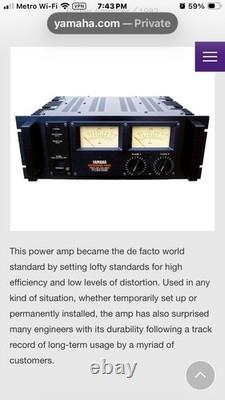 Amplificateur de puissance Pro Yamaha PC2002M EUC entièrement révisé 100V 240 WPC @ 8 Ohm