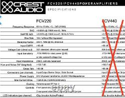 Amplificateur de puissance commercial à 2 canaux Crest Audio FCV220 Pro Audio Studio Amp