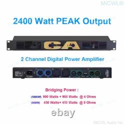 Amplificateur de puissance numérique Pro 1800W CA Série 2400 Watts de sortie MAX AMP 2 canaux