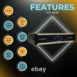 Amplificateur de puissance professionnel 2 canaux 4500 W pour composant audio domestique f