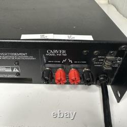 Amplificateur de puissance professionnel Carver PM-700 700 W pour rack, s’allume