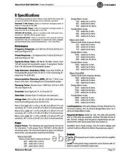 Amplificateur de puissance professionnel Crown Macro-Tech 2400 2 canaux 520 avec CH à 8 Ohms