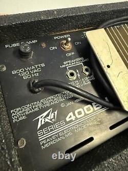 Amplificateur de puissance professionnel Peavey XC-400 Série Mark III de 1980 à canal unique