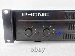 Amplificateur de puissance professionnel Phonic Max 1500 d’occasion, appareil seul, noir