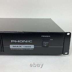 Amplificateur de puissance professionnel Phonic Max 1500 en bon état de fonctionnement avec problèmes esthétiques