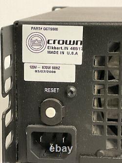Amplificateur de puissance professionnel à deux canaux Crown CTs 600