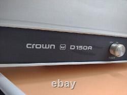 Amplificateur de puissance professionnel à double canal Vintage Crown D-150A dans sa boîte d'origine