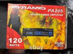 Amplificateur de puissance stéréo Pyramid PA205 120W avec entrées micro mélangeur PA Studio Pro