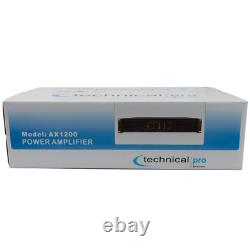Amplificateur de puissance stéréo Technique Pro AX1200 1200W à montage en rack avec égaliseur, LED