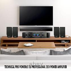 Amplificateur de puissance stéréo numérique à 2 canaux de 6000 watts de Technical Pro, Audio