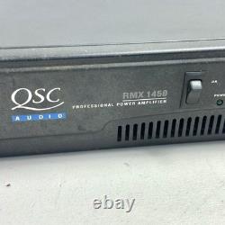 Amplificateur de puissance stéréo professionnel 2 canaux QSC RMX 1450 pour montage en rack, 450 W par canal, testé