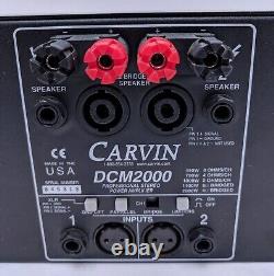 Amplificateur de puissance stéréo professionnel Carvin DCM 2000 2 canaux 2000W testé