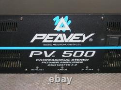 Amplificateur de puissance stéréo professionnel Peavey 250w x 2 PV500 montable en rack testé expédition gratuite