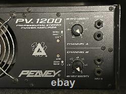 Amplificateur de puissance stéréo professionnel Peavey PV 1200 de 600W x 2 avec étui