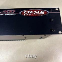 Amplificateur de puissance stéréo vintage Crate Pro Audio SPA-200 testé 51026