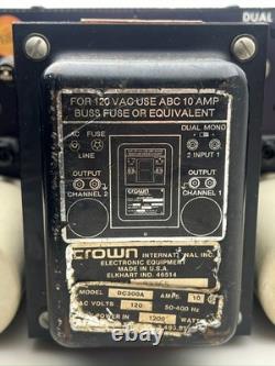 Amplificateur de puissance vintage Crown DC300A testé et fonctionnel, classique rackmount pro amp