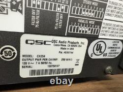 Amplificateur professionnel QSC CX254 4 canaux 250W @ 4 Ohm monté en rack - D'OCCASION FONCTIONNE