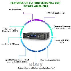 Amplificateur stéréo Bluetooth 2 canaux de 6500 watts Technical Pro pour les enceintes domestiques