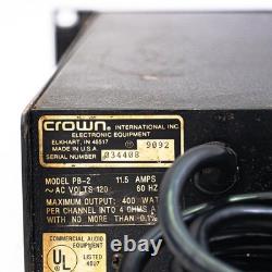 Base de puissance Crown Power 2 Amplificateur de puissance haute sortie pour audio professionnel