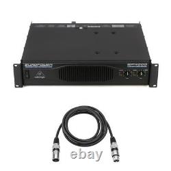 Behringer EP4000 Amplificateur de puissance stéréo professionnel de 4000W avec câbles XLR pour microphones