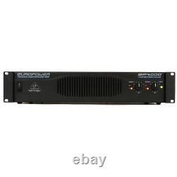 Behringer EP4000 Amplificateur de puissance stéréo professionnel de 4000W avec câbles XLR pour microphones