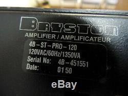 Bryston 4b-st-pro-120 Amplificateur De Puissance Juste Serviced Toujours Sous Garantie
