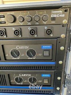 Carvin DCM Pro 2 Way Stéréo Amp Rack W Numérique Xover Excellent Cod Pickup