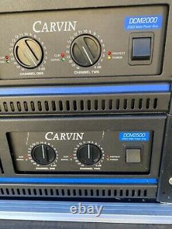Carvin DCM Pro 2 Way Stéréo Amp Rack W Numérique Xover Excellent Cod Pickup