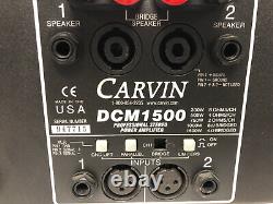 Carvin Dcm1500 Amplificateur De Puissance Professionnel À 2 Canaux 1500w Pour Pièces