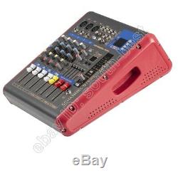 Console De Mixage Pro 5 Canaux 1600 Watts Amplificateur 2 En 1 + Console De Mixage
