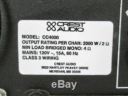 Crest Audio Cc4000 Professional 4000 Watt Amplificateur De Puissance