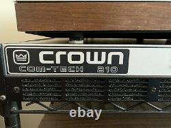 Crown Com-tech 210 Audio Professionnel 2 Ch. Amplificateur De Puissance Made Aux USA Église