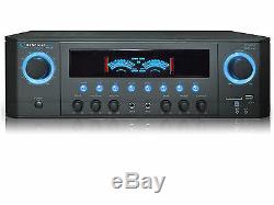Dj Professional 1000w Audio Stéréo Récepteur 2 Ch Power Amp Amplificateur Usb / Sd