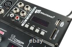 IMeshbean 2000 Watt 4 Channel Mélangeur professionnel alimenté par amplificateur de mixage.