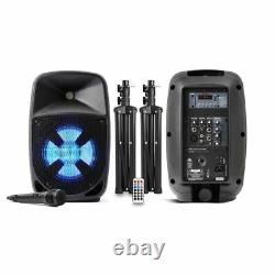 Ion Pro Glow Duo 8 Compact Haute Puissance 300w Pa Haut-parleur Bluetooth Bi-amplified