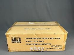 MUSYSIC Amplificateur DJ Professionnel 2000W 2 Canaux 2U Montable en Rack Stéréo