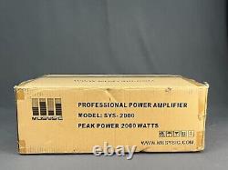 MUSYSIC Amplificateur DJ Professionnel 2000W 2 Canaux 2U Montable en Rack Stéréo